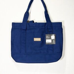 Adidas Canvas Court Tote Dark Blue NWT Cotton Bag Shopper Gym Travel